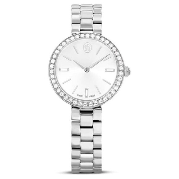 NWT Authentic Swarovski Certa Quartz Crystal Silver Dial Women's Watch - Picture 1 of 3